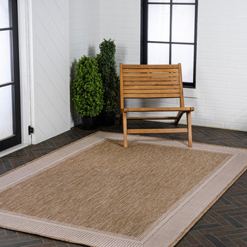 Hali Coastal Casual Wide Stripe Border Area Rug